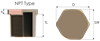 Picture of NPT 1 1/4" / TL=21,0mm / SW=45mm